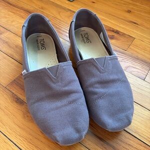 Toms Gray Canvas Slip-On Shoes
